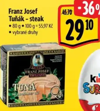 Albert Franz Josef Tuňák - steak nabídka