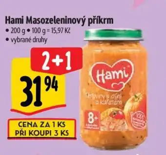 Albert Hami Masozeleninový příkrm 200 g nabídka