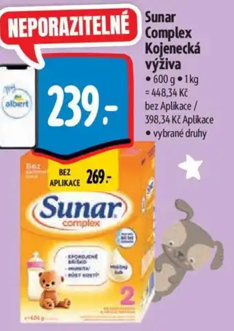 Albert Sunar Complex Kojenecká výživa nabídka