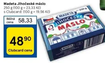 Tesco Madeta Jihočeské máslo nabídka