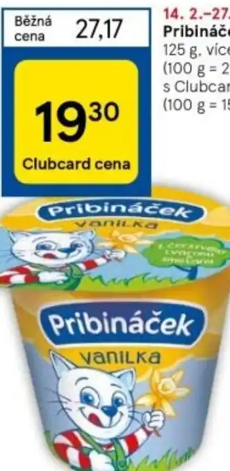 Tesco Pribináček nabídka