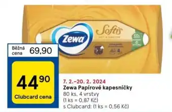 Tesco Zewa Papírové kapesníčky nabídka