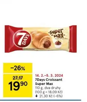 Tesco 7Days Croissant Super Max nabídka
