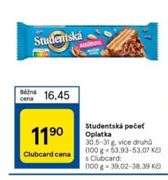 Tesco Studentská pečeť Oplatka nabídka
