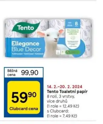 Tesco Tento Toaletní papír nabídka