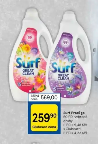 Tesco Surf Prací gel nabídka
