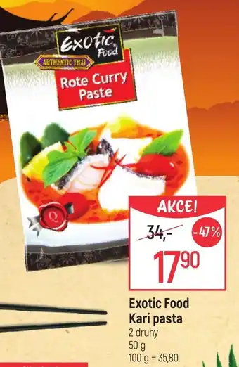 Globus Exotic Food Kari pasta nabídka