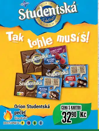 Tamda Foods Orion Studentská pečeť nabídka