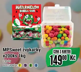 Tamda Foods MPSweet žvýkačky x200ks 1kg nabídka
