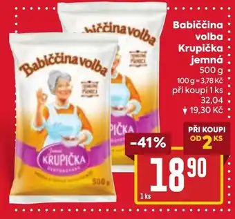Billa Babiččina volba Krupička jemná nabídka