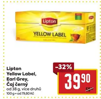 Billa Lipton Yellow Label, Earl Grey, čaj černý nabídka
