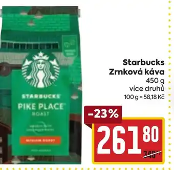 Billa Starbucks Zrnková káva nabídka
