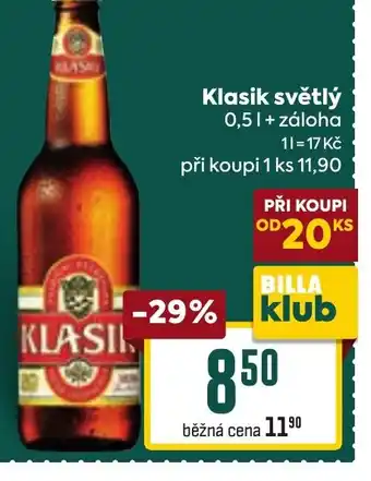 Billa Klasik světlý nabídka