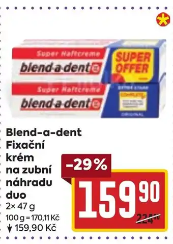 Billa Blend-a-dent Fixační krém na zubní náhradu duo nabídka