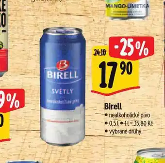 Albert Birell nealkoholické pivo nabídka