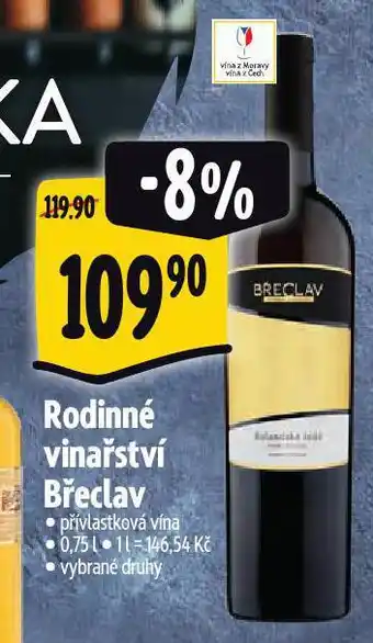 Albert Rodinné vinařství břeclav nabídka