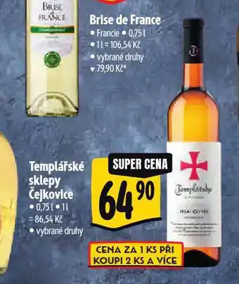 Albert Templářské sklepy čejkovice nabídka