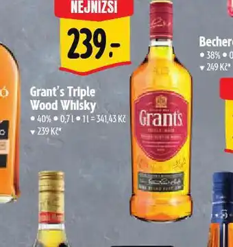 Albert Grant's triple wood whisky nabídka