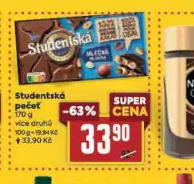 Billa Orion studentská pečeť nabídka