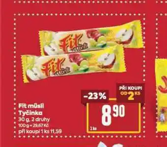 Billa Fit müsli tyčinka nabídka