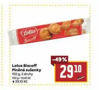 Billa Lotus biscoff plněné sušenky nabídka