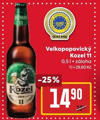 Billa Velkopopovický Kozel 11 0.5L nabídka