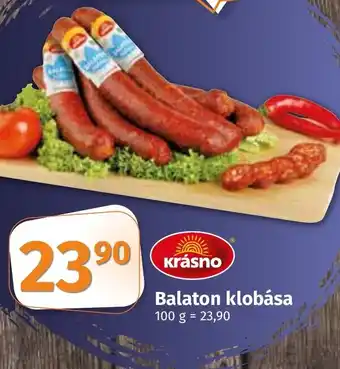 COOP TIP Balaton klobása nabídka