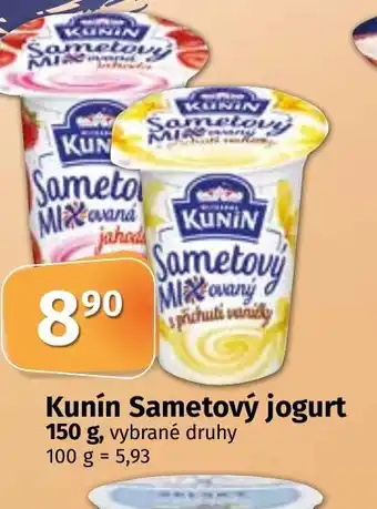 COOP TIP Kunín Sametový jogurt 150 g nabídka