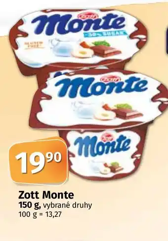 COOP TIP Zott Monte 150 g nabídka