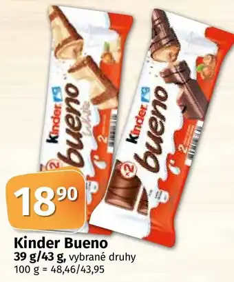 COOP TIP Kinder Bueno 39 g/43 g nabídka