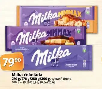 COOP TIP Milka čokoláda nabídka