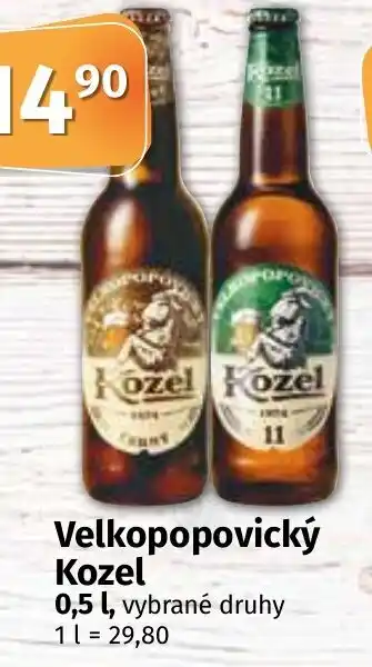 COOP TIP Velkopopovický Kozel 0.5L nabídka