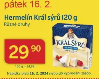 Kubík potraviny Hermelín Král sýrů 120 g nabídka