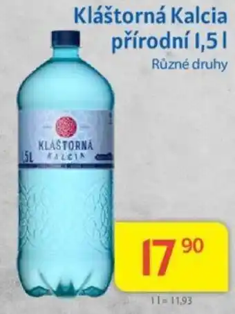 Kubík potraviny Kláštorná Kalcia přírodní 1,5L nabídka