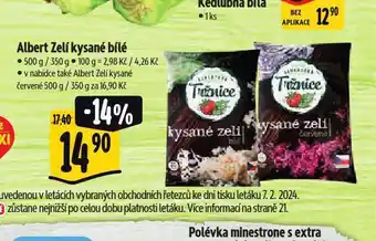 Albert Zelí kysané bílé nabídka