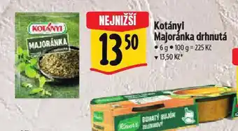 Albert Kotányi majoránka nabídka