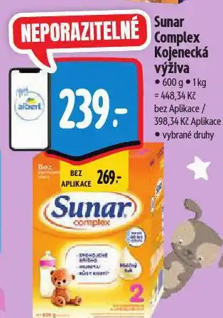 Albert Sunar kojenecká výživa nabídka
