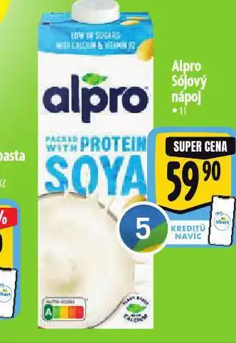 Albert Alpro sójový nápoj nabídka