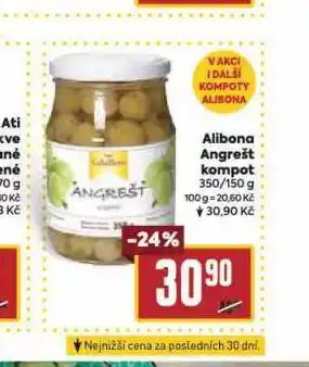 Billa Alibona angrešt kompot nabídka