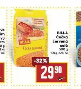 Billa Billa čočka červená celá nabídka