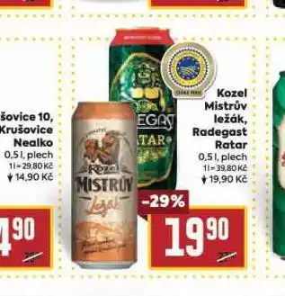 Billa Velkopopovický kozel mistrův ležák nabídka