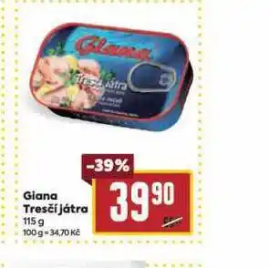 Billa Giana tresčí játra nabídka