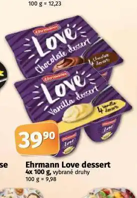 Coop Ehrmann love dessert nabídka
