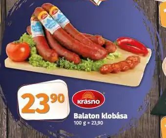 Coop Balaton klobása nabídka