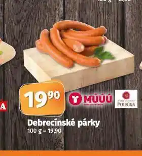 Coop Debrecínské párky nabídka