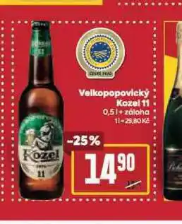 Billa Pivo velkopopovický kozel 11 nabídka
