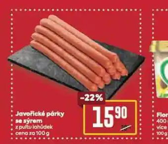 Javořické párky se sýrem