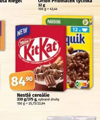 Coop Nestlé cereálie nabídka