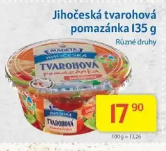 Kubík potraviny Jihočeská tvarohová pomazánka 135 g nabídka
