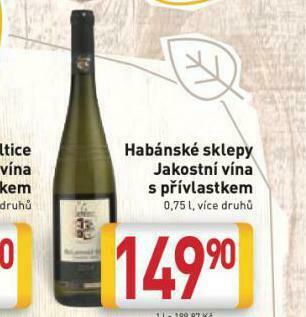 Billa Habánské sklepy jakostní vína s přívlastkem nabídka
